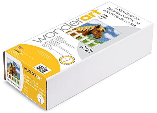 Image of Wonderart Pony Latch Hook Kit, 12 inch X 12 inch