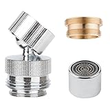 Swivel Faucet to Garden Hose Adapter Kit, Multi-Thread Garden Hose Adapter with Removal Faucet...