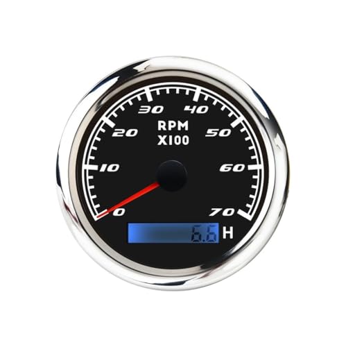 オドメーター 85mm タコメーター 6000 RPM 8000 メーター マリンタコゲージセンサー ボート ディーゼルエンジンタコメーター 9-32V用