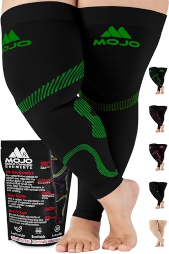 2XL Mojo Compression Stockings Medical Thigh Leg Sleeve Firm 20-30mmHg Green