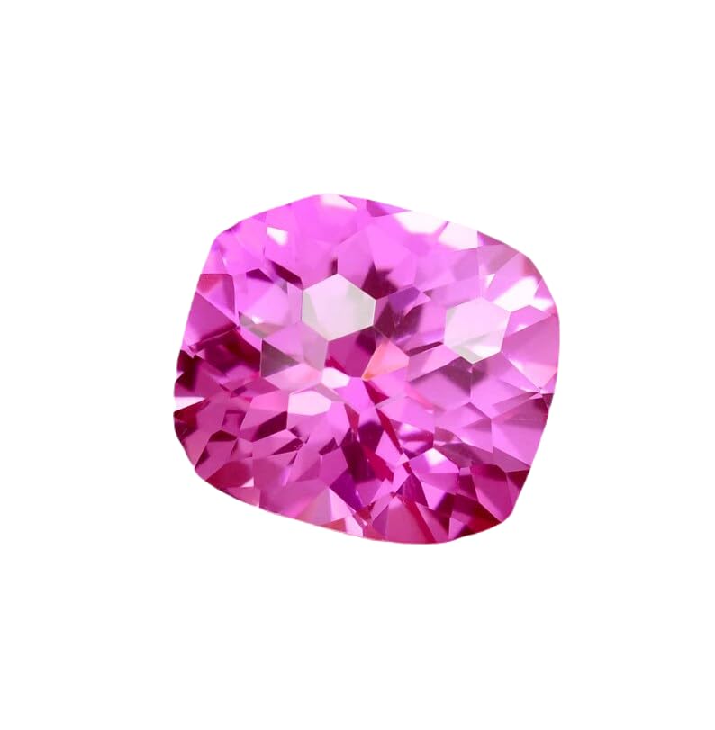 Saphir rose naturel 15x13mm en forme de coussin haut de gamme pour création de bijoux de luxe