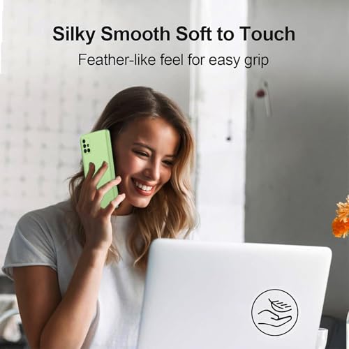 Image of DIZORO Liquid Silicone Soft Back Cover Case Designed for Samsung Galaxy M51 (Matcha Green)