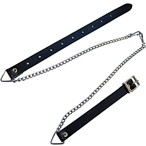Sporran Solo Cadena Acabado Pulido con Correas de Cuero y Hebilla L 34" - 46" Cover