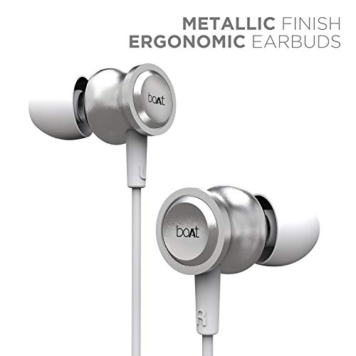 Image of Boat BassHeads 152 in Ear Wired Earphones with Mic(White Pearl)