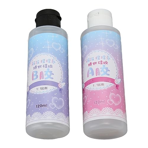 Kikumi Resina Epoxi, Apretada Simple Uso de Lienzo de Bricolaje para Evitar Fugas Flexibilidad Líquido Silicona Transparente (120 ml)
