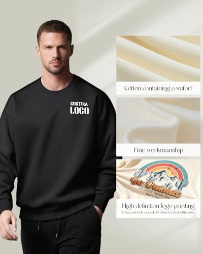 Custom Sweatshirt for Women Men ，Custom Crewneck Sweatshirt Embroidered/Printed, Personalized Sweatshirts with Your Logo2