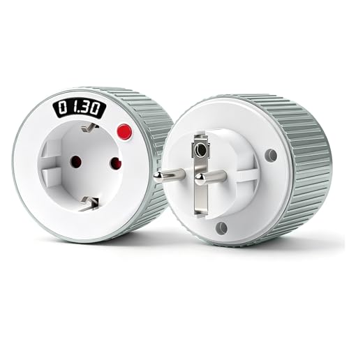 Minuteur Prise Electrique – Prise Minuteur avec Affichage LED, Minuterie Prise, Timer Prise Electrique. Programmable 1min–24h, 3680W/16A, pour appareils...