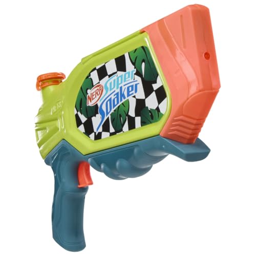 Image of Nerf Super Soaker Surge Splash Tidal Tropics Water Toy| Trigger Pull | 605 ml Capacity Tank | Pichkari for Outdoor Water Games | Branded Toy Pichkari for Holi Festival | Outdoor Toys | Kids Ages 6+