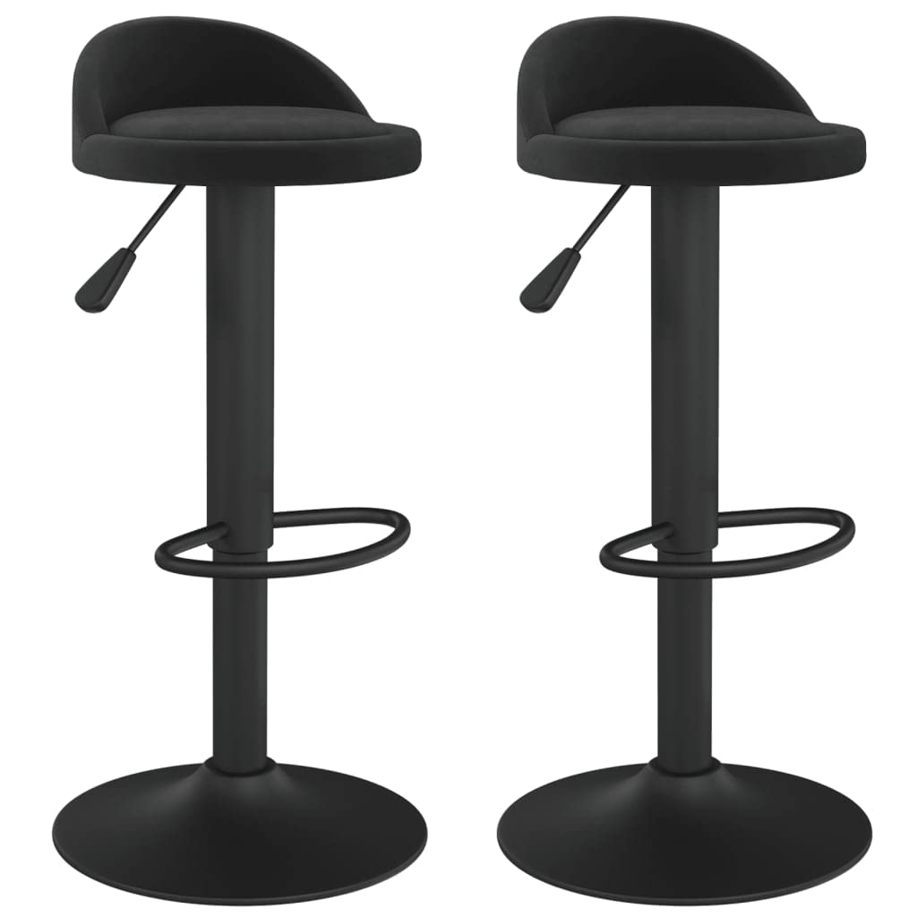 vidaXL Sgabelli da Bar 2 pz in Velluto Nero