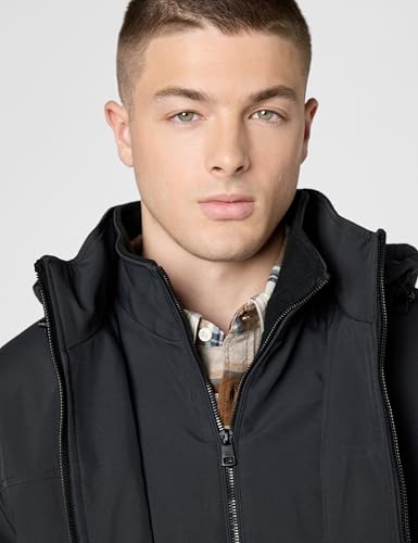 Image of Calvin Klein Men's Hooded Performance Soft Shell Jacket with Bib