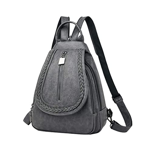 Eshow Mochila Bolso Bandolera Negro para Mujeres y Chicas de Nylon Viaje Casual Escolares Moda