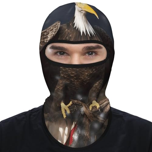 Balaclava para Hombres Máscara de Esquí con Diseño de Águila para Invierno, Cubreboca para Ciclismo miniatura 7