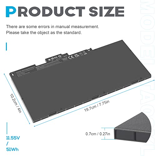 Image of ASUNCELL TA03XL 854108-850 CS03XL Laptop Battery for hp 840 G4 Battery Hp EliteBook 755 G4 840 848 G4 850 G4 Series hp ZBook 14U 15U G4 Notebook HSTNN-IB7L