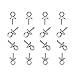PandaHall Elite 20 Pcs 304 Stainless Steel Cup Pearl Screw Eye Pin Bail Peg Pendants 7x4mm for Half-drilled Beads Jewelry Making