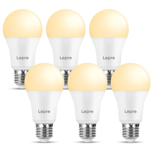 Lepro Bombilla LED E27, Lámpara de 13 W y 1521 lúmenes, Bombillas E27 LED Luz Blanca Cálida 2700 K, Reemplaza Bombilla de 100 W, Ahorro de Energía de Haz de 180°, No Regulable, Paquete de 6