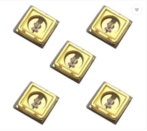 uv-c sterilization led module, gold, pack of 5 | 5–8v compact uv disinfection lamp for diy sterilizers & electronics projects