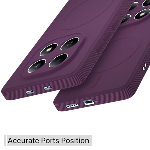 Image of Outlouders Back Cover for Redmi Note 15 5G Soft Matte Silicone Cover with Slim Fit | Mag-Safe Logo (Not Mag-Safe Compatible) | Shockproof | Camera Protection Bumper Case (Purple)