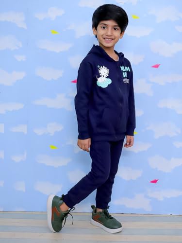 Image of The Mom Store Kids Sweatshirt With Joggers Set| Cotton With French Terry | Cute Prints | Warm | For Boys & Girls | Trendy Winter Sets For Kids | Hoodie And Sweatpant Set