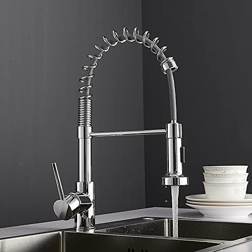 Robinet de cuisine extractible mitigeur d'évier noir doré ou chromé pour bar