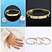 PDWZNBA 18K Gold-Plated Love Friendship Bracelets Trendy Stainless Steel Bangle Jewelry Gifts for Women