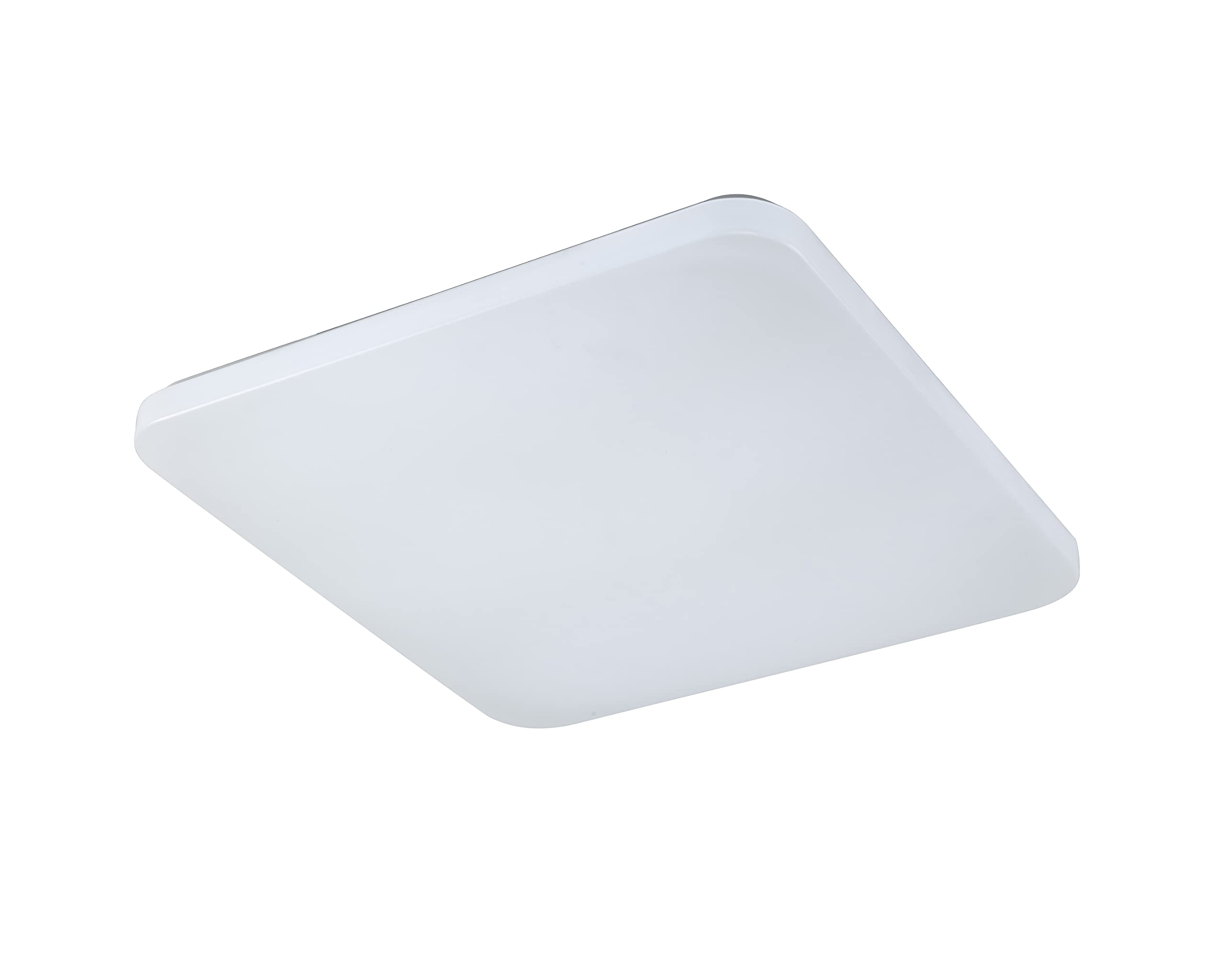 Mantra Iluminación. Modello QUATRO II. Plafoniera quadrata da 50 cm di colore bianco. Sorgente luminosa a LED da 60 W, 5000 K, 4000 lm