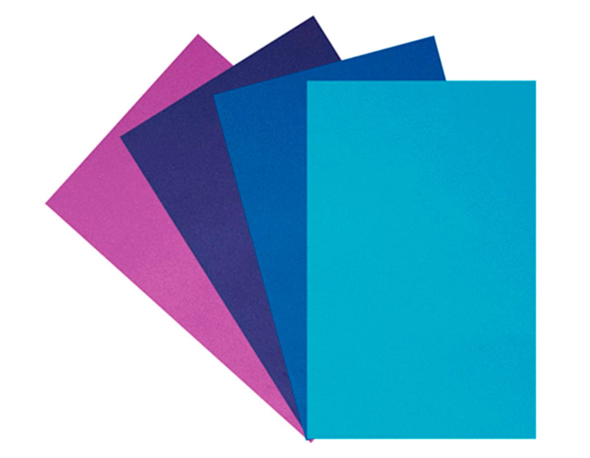 INNSPIRO Set of 4 Cold EVA Rubber Sheets 20x30cm.x2mm, Assorted Colours, 20x30 cm