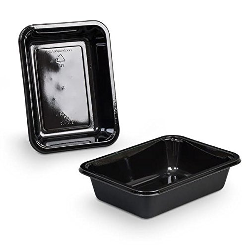 carton de 400 barquettes CPET noires 1 compartiment, dimensions: 187 x 137 x 40