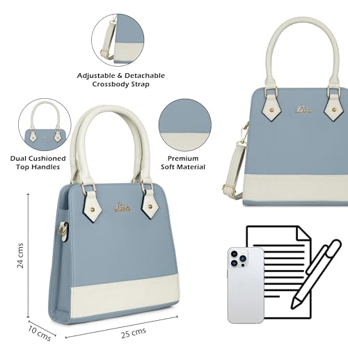 Image of Lavie Women's Pastel Roxie Small Satchel Bag | Satchel Handbag for Work | Ladies purse | Stylish Shoulder Bag | Gift for Women