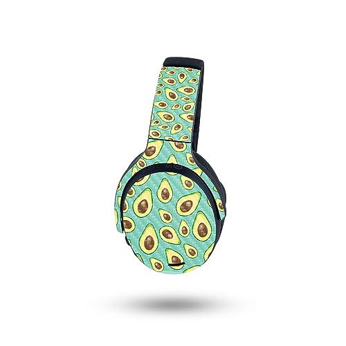 Image of MightySkins Carbon Fiber Skin Compatible with Skullcandy Crusher ANC 2 - Seafoam Avocados | Protective, Durable Textured Carbon Fiber Finish | Easy to Apply