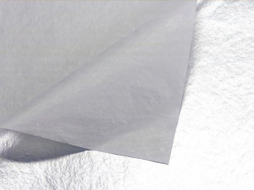 Metallic Tissue Paper - 20" X 30" - 10 Pack (Mettalic Silver Tissue One Sided)