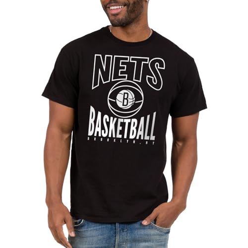 Junk Food NBA - Brooklyn Nets Team Basketball Adult SS T-Shirt Black