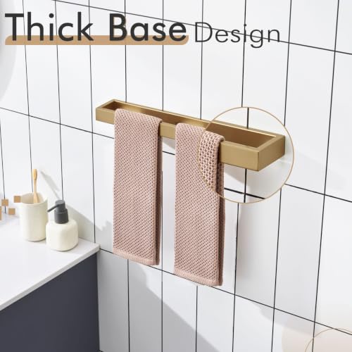 Image of KOKOSIRI Towel Holder 16-Inch Hand Towel Bar Kitchen Rack Champagne Bronze Stainless Steel for Bathroom Wall Mount, 1 Pack B4008CPG-L16