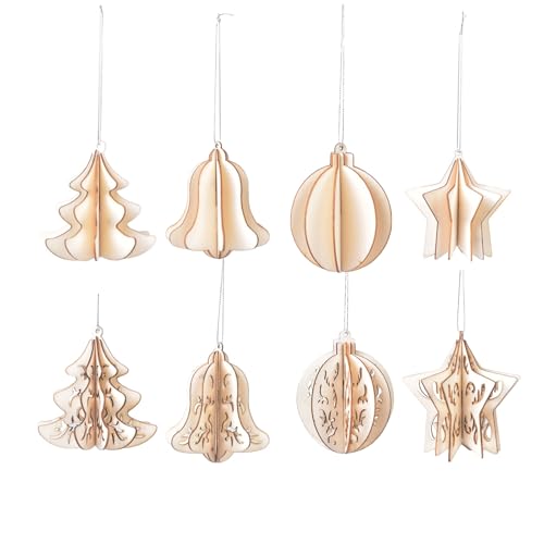 Weihnachtsbaum Deko 8 Stück Weihnachtsanhänger Christbaumschmuck...