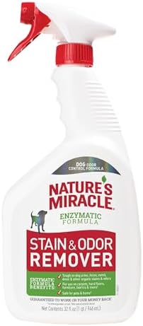 Nature’s Miracle Dog Stain and Odor Remover, Everyday Mess Enzymatic Formula, 32 fl oz