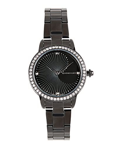 Image of Giordano Analog Diamond Studded Watch for Women With Metal Strap - Water Resistant, Elegant Ladies Wrist Watch to Compliment Your Look - Ideal Gift - GZ-60046