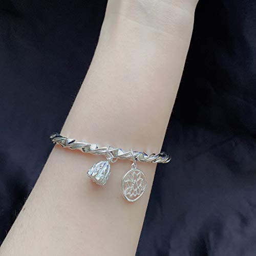 Bracciale donna fiore di loto Argento sterling