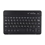 Wendry Russian English Keyboard, 7 Inch Rechargeable Ultra Thin Russian Bluetooth Keyboard for Smart Phone, Tablet Computer, Low Consumption and Energy-Saving Keyboard