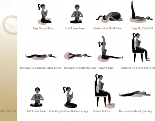 Image of Buckwheat ZAFU Meditation Cushion Filled with Buckwheat Hulls (CRESCENT - SOFT PETAL)