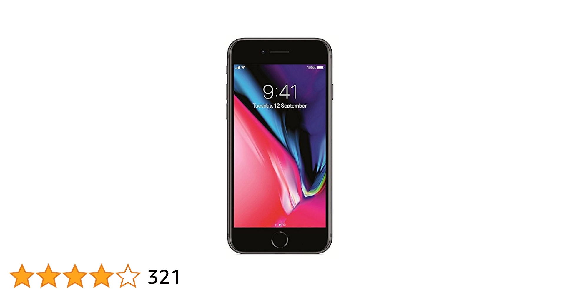 Apple iPhone 8, 64GB, Space Gray - Fully Unlocked (Renewed