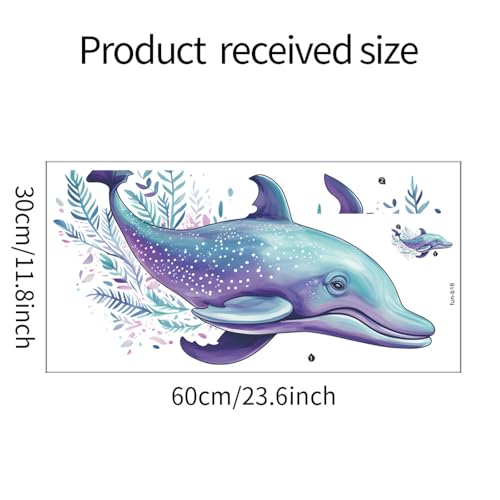 Vinilos Decorativos de Delfines Acuarela en Vinilo PVC miniatura 2
