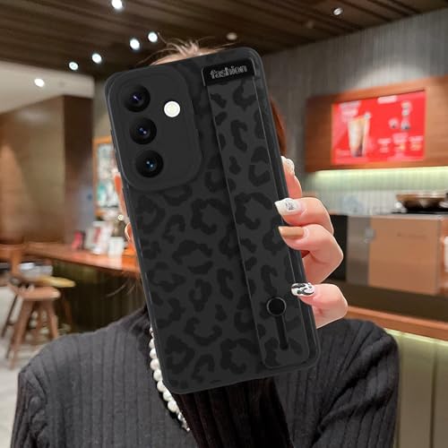 Image of Compatible with Samsung Galaxy S26 Case with Strap Wrist Black