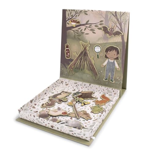 Filibabba Puzzle Magnetico Giochi, Giochi Montessori, Puzzle Foresta, Sviluppo Motricità Fine e Immaginazione, Puzzle Regalo Bambino 3 Anni, 20 pezzi con custodia