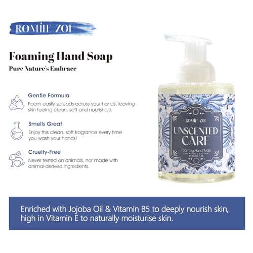 Image of ROMIIE ZOI Foaming Hand Soap, Unsctend, 500ml / 16.8fl.oz | With Gift Box, Gentle cleansing, nourishes skin without drying