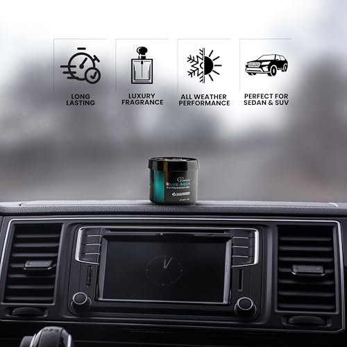 Image of Blue Aqua Gel Car Perfume | 120g Leakproof Air Freshener | Aqua Scent Car Perfume | Long-Lasting 45 Days | Premium Car Accessories