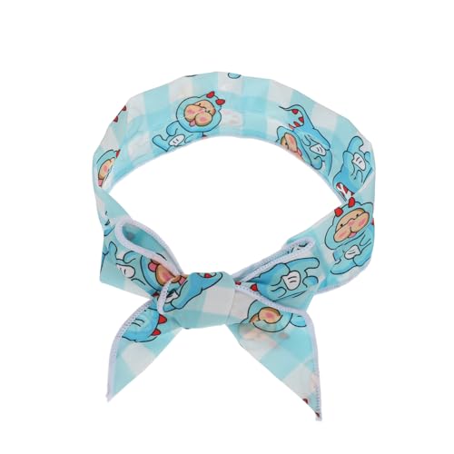 GALPADA Kühlendes Hundeschal Eisfasertuch mit Kühlender Wirkung Atmungsaktiv Leicht Saugfähig Verstellbar Blaue Dinosaurier Muster für Sommerhitze und Haustierkomfort