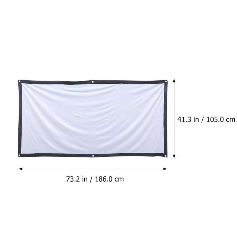 Pantalla portátil para proyector con tela antiarrugas para hogar miniatura 2
