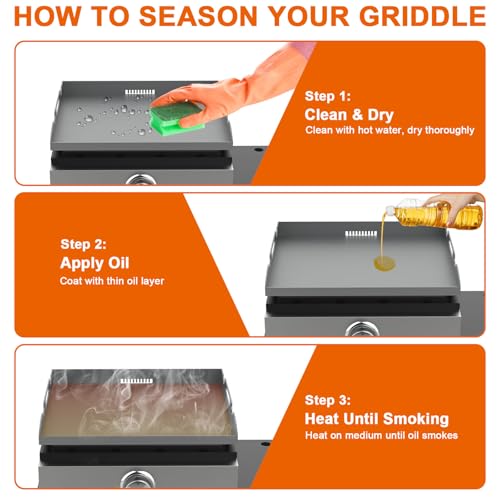 Griddle for Blackstone 17 Inch (Black, For Blackstone 17 Inch) - Image 4