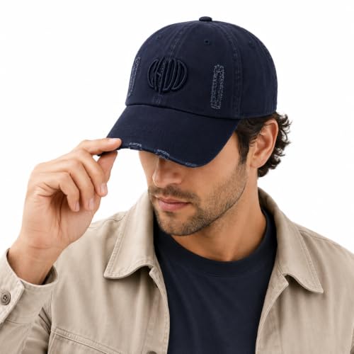 Image of Handcuffs Cap for Men Women Denim Stylish Baseball Caps Adjustable Free Size Hats | Gym Accessories | Sun Protective Hat