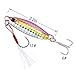 RUNCL Jigging Lures, Fishing Jigging Spoons 20g - Fish Profile, UV Coating, Gold Finish, 3D Lifelike Eyes, Hand-Tied Bucktail Trailer, Proven Colors - Hard Fishing Lures (Pack of 5)