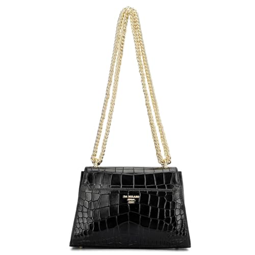 Image of Da Milano Leather Satchel Bag for Women (00964S-OL)